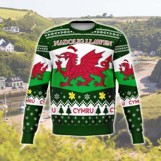 Wales Christmas Unisex 3D Sweatshirt All Over Print