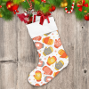 Warm Color Mitten For Christmas On Colorful Dot Background Christmas Stocking