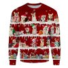 Welsh Corgi Snow Christmas Ugly Christmas Sweatshirt Animal Dog Cat Sweater Unisex