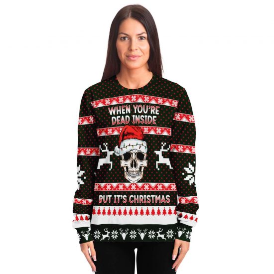 When YouRe Dead Inside Ugly Christmas Sweatshirt Colins Store 4