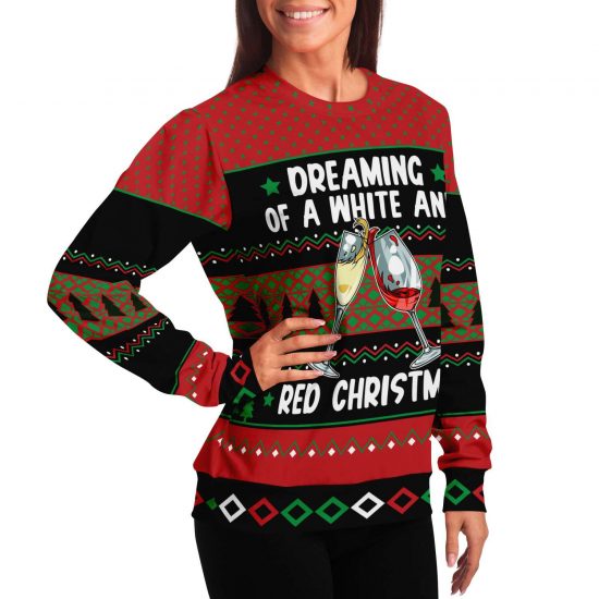 White And Red Christmas Ugly Christmas Sweatshirt Colins Store 6