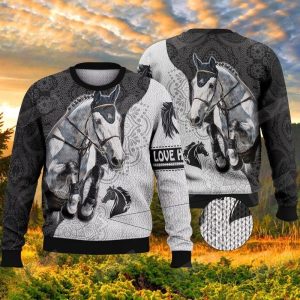 White Horse Ugly Christmas Sweater