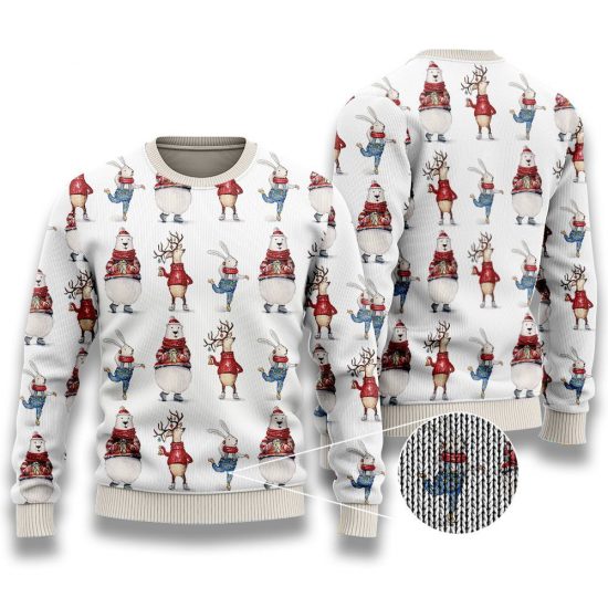 Winter Animals Christmas Pattern Ugly Sweaters
