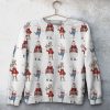 Winter Animals Christmas Pattern Unisex All Over Print Cotton Sweatshirt