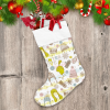 Winter Love Watercolor Hats And Mittens Pattern Christmas Stocking
