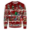 Wire Haired Dachshund Snow Christmas Ugly Christmas Sweatshirt Animal Dog Cat Sweater Unisex