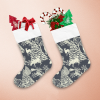 Wolf Christmas And New Year Retro Festive Christmas Stocking