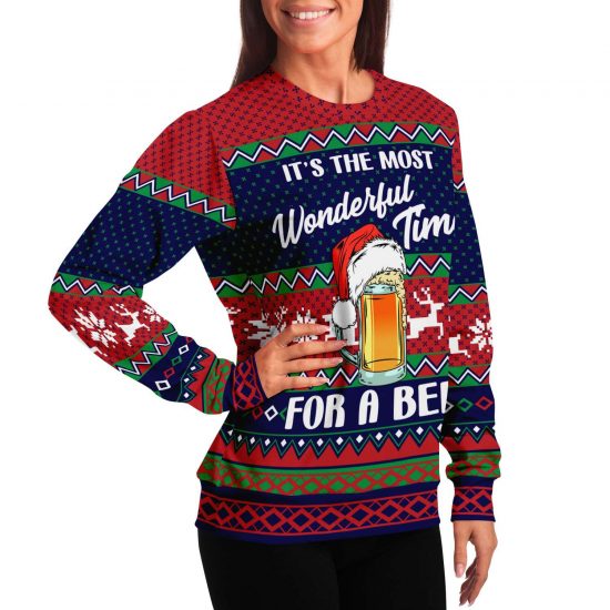 Wonderful Time For A Beer Ugly Christmas Sweatshirt Colins Store 6
