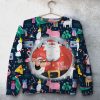Woodland Christmas Santa Unisex All Over Print Cotton Sweatshirt