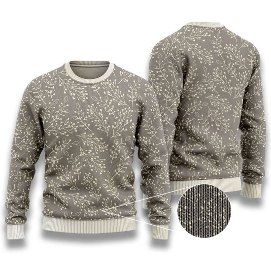 Woodland Leave Christmas Pattern Ugly Sweaters
