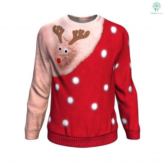 Xmas Funny Deer Ugly Christmas Sweatshirt