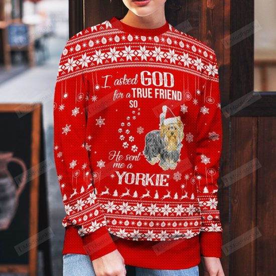 Yorkie Ugly Christmas Sweater