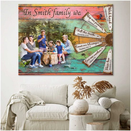 Custom Canvas Personalized Photo Gifts Family Photo Prints Farmhouse Wall Decor In This Family 2