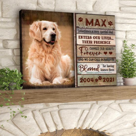 Custom Canvas Prints Memorial Pet Photo Sometimes A Very Special Dog Wall Art 6
