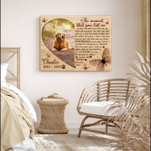 Custom Canvas Prints Memorial Pet Photo The Moment That You Left Me Wall Art 3