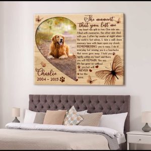 Custom Canvas Prints Memorial Pet Photo The Moment That You Left Me Wall Art 8