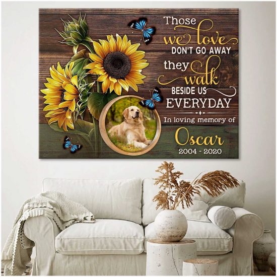 Custom Canvas Prints Memorial Pet Photo Those We Love DonT Go Away 3