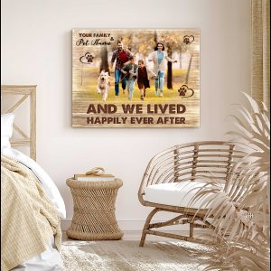 Custom Canvas Prints Personalized Family And Pet Photo Gifts And We Lived Happily Ever After Wall Art Decor 3
