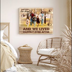 Custom Canvas Prints Personalized Family And Pet Photo Gifts And We Lived Happily Ever After Wall Art Decor 7