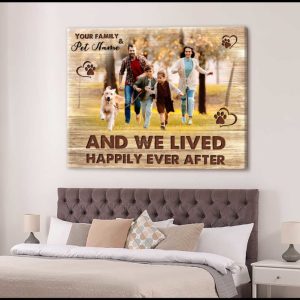 Custom Canvas Prints Personalized Family And Pet Photo Gifts And We Lived Happily Ever After Wall Art Decor 8