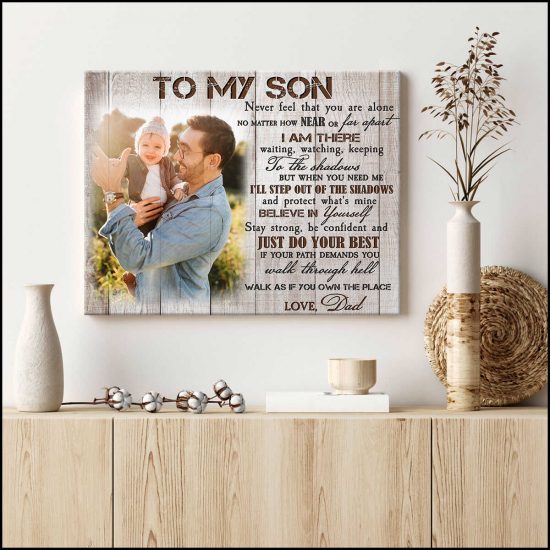 Custom Canvas Prints Personalized Gifts Gift For Son Photo Gifts To My Son From Dad Wall Art Decor 1