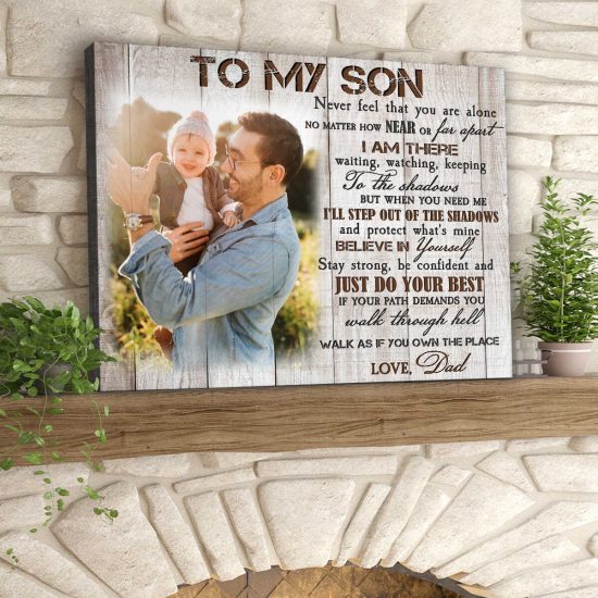 Custom Canvas Prints Personalized Gifts Gift For Son Photo Gifts To My Son From Dad Wall Art Decor 2