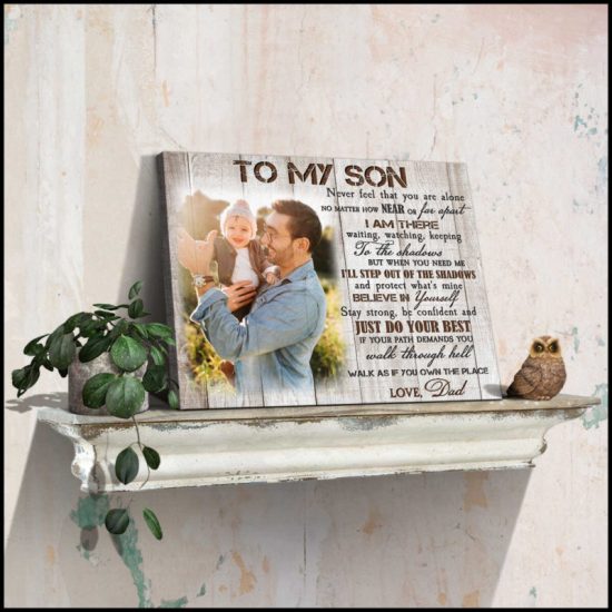 Custom Canvas Prints Personalized Gifts Gift For Son Photo Gifts To My Son From Dad Wall Art Decor 4