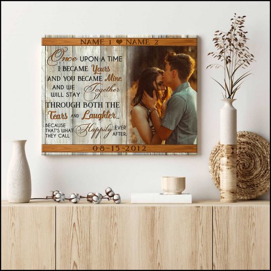 Custom Canvas Prints Personalized Gifts Wedding Anniversary Gifts Photo Gifts Happily Ever After Wall Art Decor 2