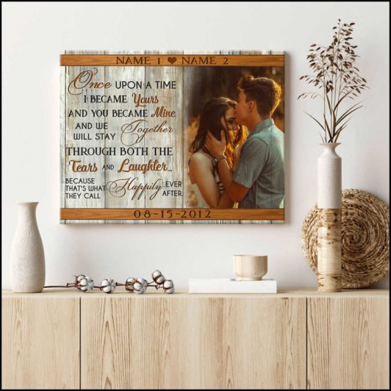 Custom Canvas Prints Personalized Gifts Wedding Anniversary Gifts Photo Gifts Happily Ever After Wall Art Decor 5