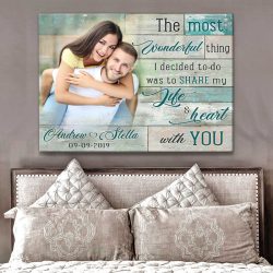 Custom Canvas Prints Personalized Gifts Wedding Anniversary Gifts Photo Gifts I Decided To Do Was To Share My Life And Heart Wall Art Decor