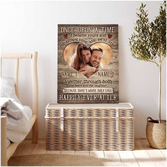 Custom Canvas Prints Personalized Gifts Wedding Anniversary Gifts Photo Gifts Once Upon A Time I Became Yours Wall Art Decor 4