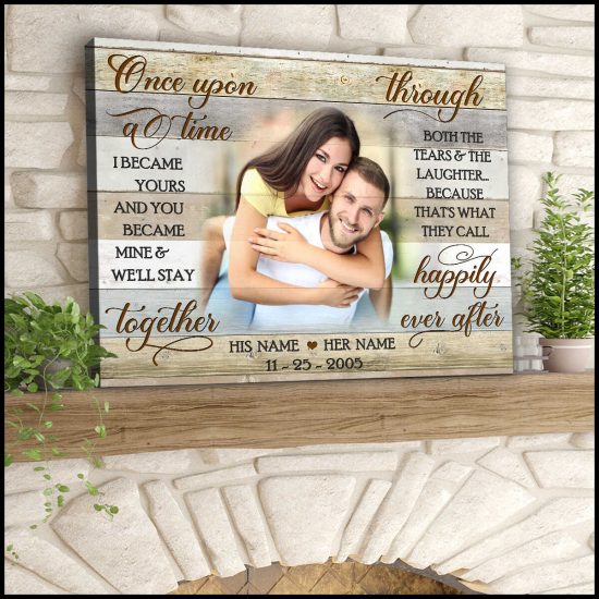 Custom Canvas Prints Personalized Gifts Wedding Anniversary Gifts Photo Gifts Once Upon A Time Wall Art Decor 2