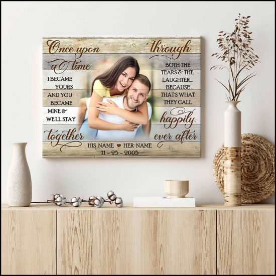 Custom Canvas Prints Personalized Gifts Wedding Anniversary Gifts Photo Gifts Once Upon A Time Wall Art Decor 3