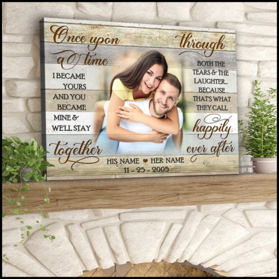 Custom Canvas Prints Personalized Gifts Wedding Anniversary Gifts Photo Gifts Once Upon A Time Wall Art Decor 7