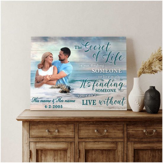 Custom Canvas Prints Personalized Gifts Wedding Anniversary Gifts Photo Gifts The Secret Of Life Beach House Wall Art Decor 2
