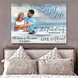 Custom Canvas Prints Personalized Gifts Wedding Anniversary Gifts Photo Gifts The Secret Of Life Beach House Wall Art Decor