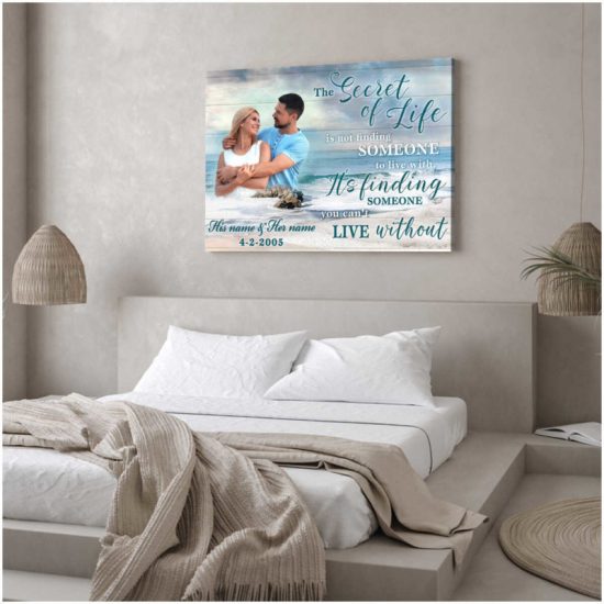 Custom Canvas Prints Personalized Gifts Wedding Anniversary Gifts Photo Gifts The Secret Of Life Beach House Wall Art Decor 7