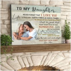 Custom Canvas Prints Personalized Gifts Wedding Anniversary Gifts Photo Gifts To My Daughter Wall Art Decor