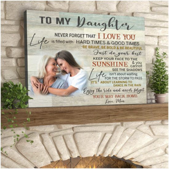 Custom Canvas Prints Personalized Gifts Wedding Anniversary Gifts Photo Gifts To My Daughter Wall Art Decor 7