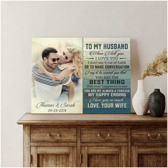 Custom Canvas Prints Personalized Gifts Wedding Anniversary Gifts Photo Gifts To My Husband Wall Art Decor 2