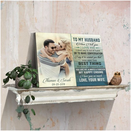 Custom Canvas Prints Personalized Gifts Wedding Anniversary Gifts Photo Gifts To My Husband Wall Art Decor 3