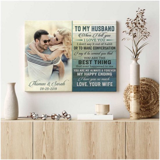 Custom Canvas Prints Personalized Gifts Wedding Anniversary Gifts Photo Gifts To My Husband Wall Art Decor 6