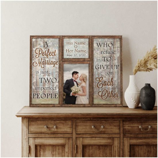 Custom Canvas Prints Personalized Gifts Wedding Anniversary Gifts Photo Gifts Window A Perfect Marriage Wall Art Decor 7