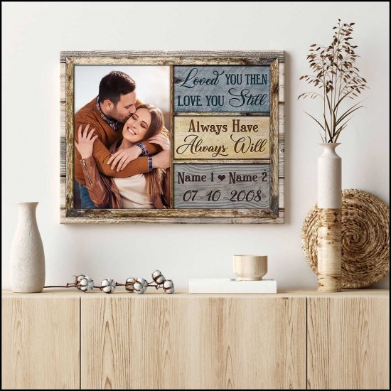 Custom Canvas Prints Personalized Gifts Wedding Anniversary Gifts Photo Gifts Window Loved You Then Love You Still Wall Art Decor 2