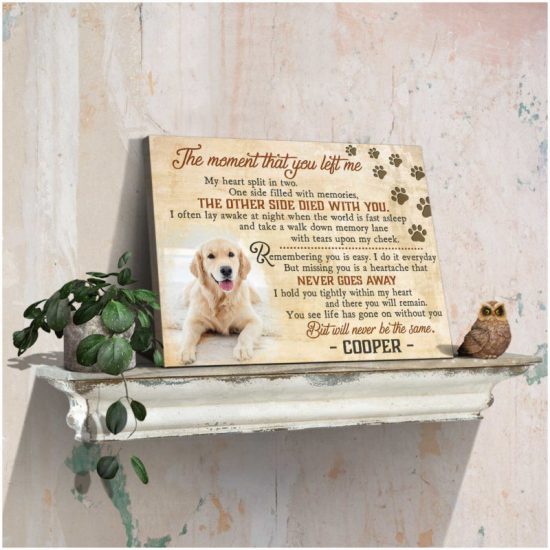 Custom Canvas Prints Personalized Memorial Pet Photo The Moment That You Left Me 4