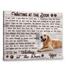 Custom Canvas Prints Personalized Memorial Pet Photo Waiting At The Door