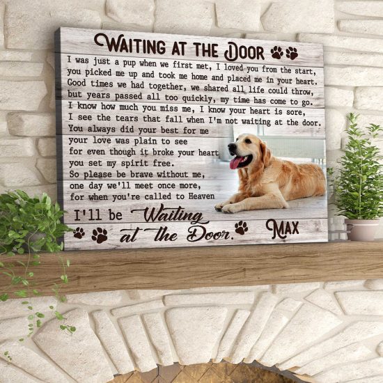 Custom Canvas Prints Personalized Memorial Pet Photo Waiting At The Door 4