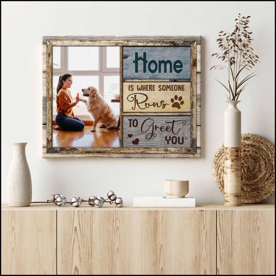 Custom Canvas Prints Personalized Pet Photo Gifts Home Is Where Someone Runs 3