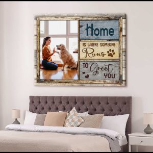 Custom Canvas Prints Personalized Pet Photo Gifts Home Is Where Someone Runs