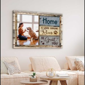 Custom Canvas Prints Personalized Pet Photo Gifts Home Is Where Someone Runs 8